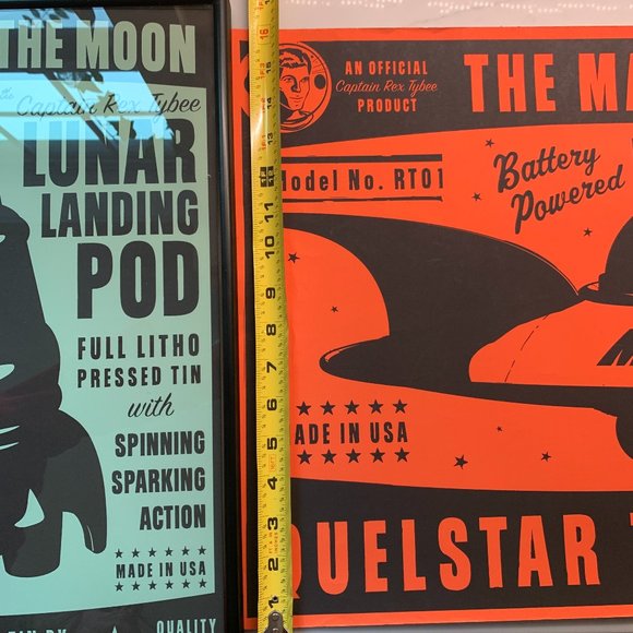 3 John W. Golden's Space Age Posters: Rocket, Robot, & Flying Saucer- SHIPS FREE - Picture 11 of 16